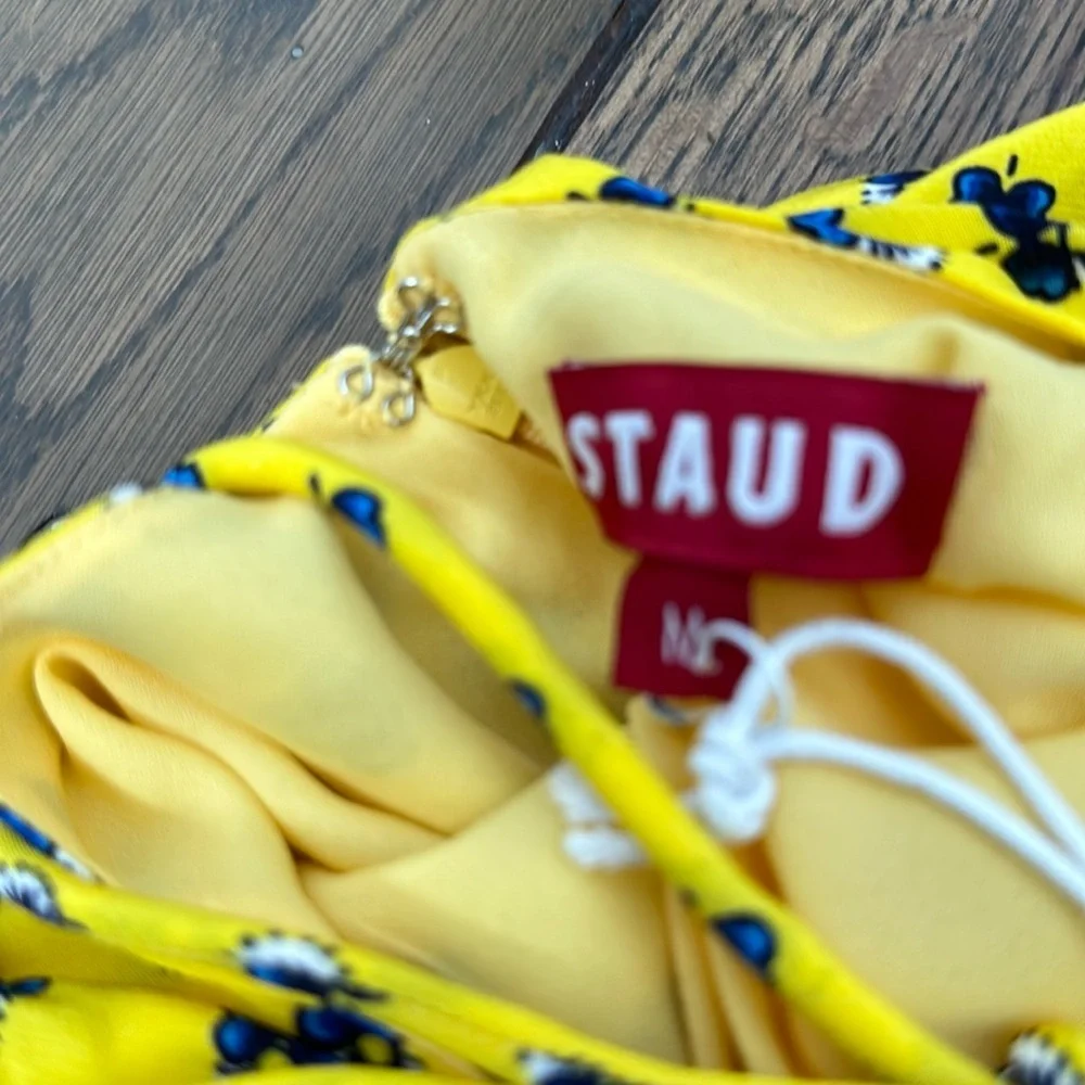 NWT Staud Bellamy Lace Up Back Floral Dress Soleil Calico - Picture 5 of 8